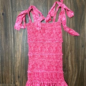 Chic Pink Floral Mini Dress